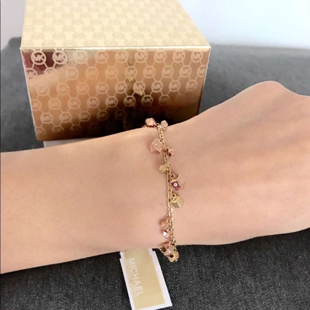 Authentic MK two tone nugget drawstring bracelet - Picture 6 of 6